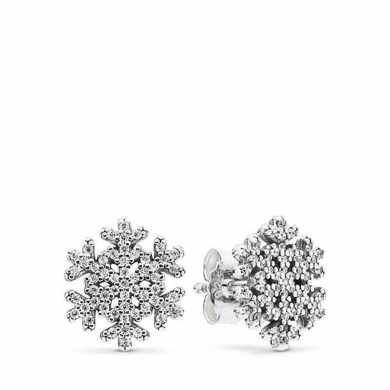 Pandora Snowflake Stud Earrings Silver Egypt OY8921530
